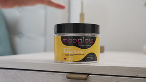 Mooglow - Organic Grass-Fed Beef Tallow Balm: Collagen, Shea & Rosehip Oil, 10.5 oz